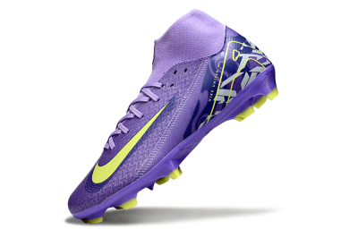 Nike Air Zoom Mercurial Superfly 10 Academy FG Firm Ground Soccer Cleats - Purple/Yellow/White