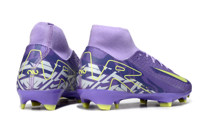 Nike Air Zoom Mercurial Superfly 10 Academy FG Firm Ground Soccer Cleats - Purple/Yellow/White