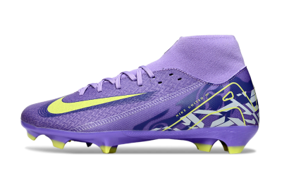 Nike Air Zoom Mercurial Superfly 10 Academy FG Firm Ground Soccer Cleats - Purple/Yellow/White