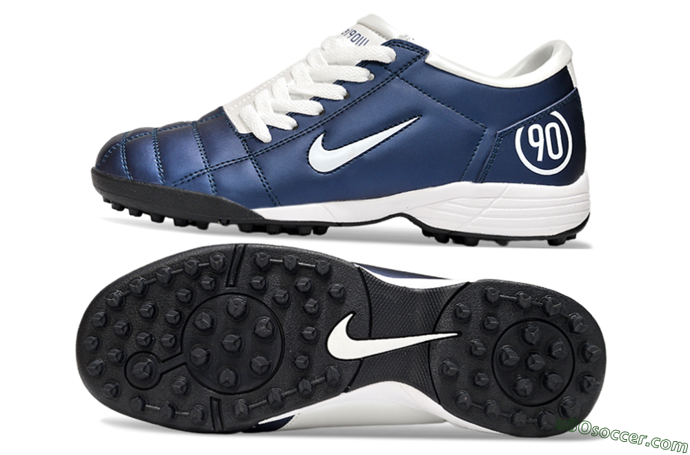 Nike Total 90 II TF Artificial Turf Soccer Shoes - Blue/White/Black 0