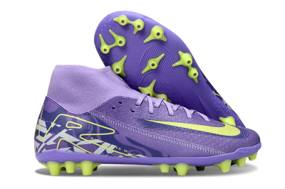 Nike Air Zoom Mercurial Superfly 10 Academy AG Artificial Grass Soccer Cleats - Purple/Yellow/White