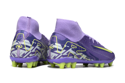Nike Air Zoom Mercurial Superfly 10 Academy AG Artificial Grass Soccer Cleats - Purple/Yellow/White