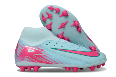 Nike Air Zoom Mercurial Superfly 10 Academy AG Artificial Grass Soccer Cleats - Jade/Pink/Silver
