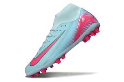 Nike Air Zoom Mercurial Superfly 10 Academy AG Artificial Grass Soccer Cleats - Jade/Pink/Silver