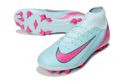 Nike Air Zoom Mercurial Superfly 10 Academy AG Artificial Grass Soccer Cleats - Jade/Pink/Silver