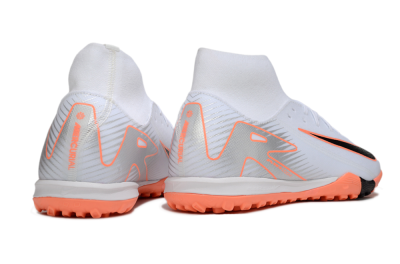 Nike Air Zoom Mercurial Superfly 10 Academy TF Artificial Turf Soccer Shoes - White/Black/Orange/Silver