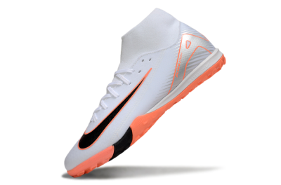 Nike Air Zoom Mercurial Superfly 10 Academy TF Artificial Turf Soccer Shoes - White/Black/Orange/Silver
