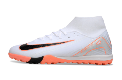 Nike Air Zoom Mercurial Superfly 10 Academy TF Artificial Turf Soccer Shoes - White/Black/Orange/Silver
