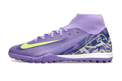 Nike Air Zoom Mercurial Superfly 10 Academy TF Artificial Turf Soccer Shoes - Purple/Yellow/White