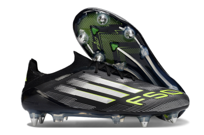 Adidas F50 Elite SG Soft Ground Soccer Cleats - Black/Silver/Yellow