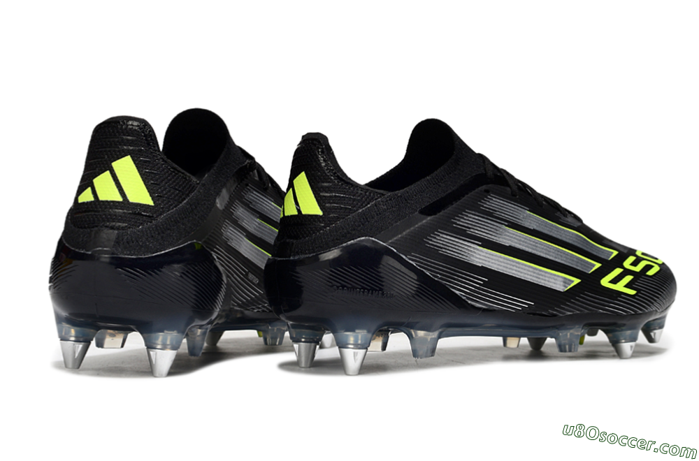 Adidas F50 Elite SG Soft Ground Soccer Cleats - Black/Silver/Yellow 6