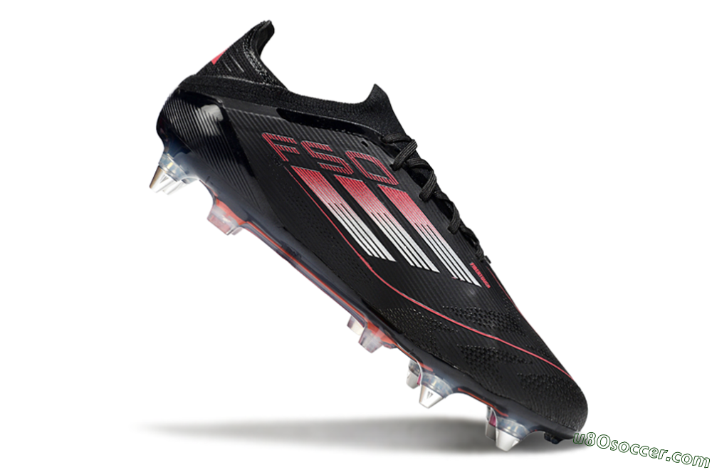 Adidas F50 Elite SG Soft Ground Soccer Cleats - Black/Silver/Red 4