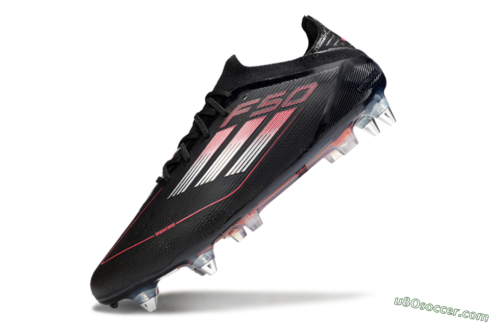 Adidas F50 Elite SG Soft Ground Soccer Cleats - Black/Silver/Red 5