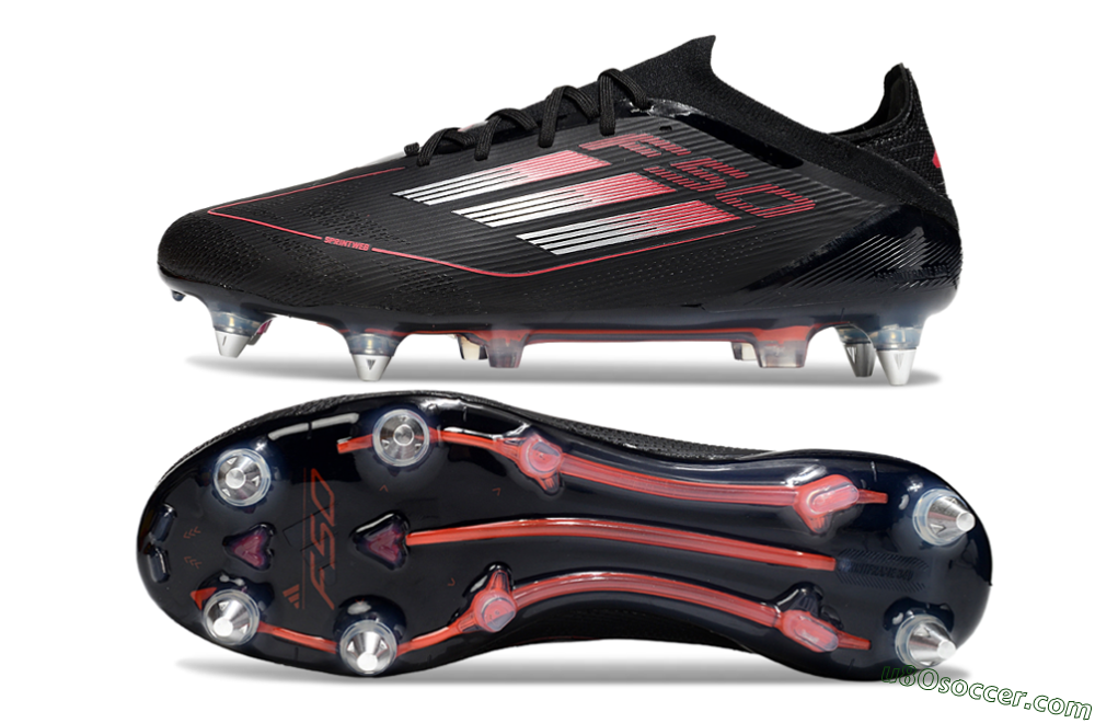 Adidas F50 Elite SG Soft Ground Soccer Cleats - Black/Silver/Red 0