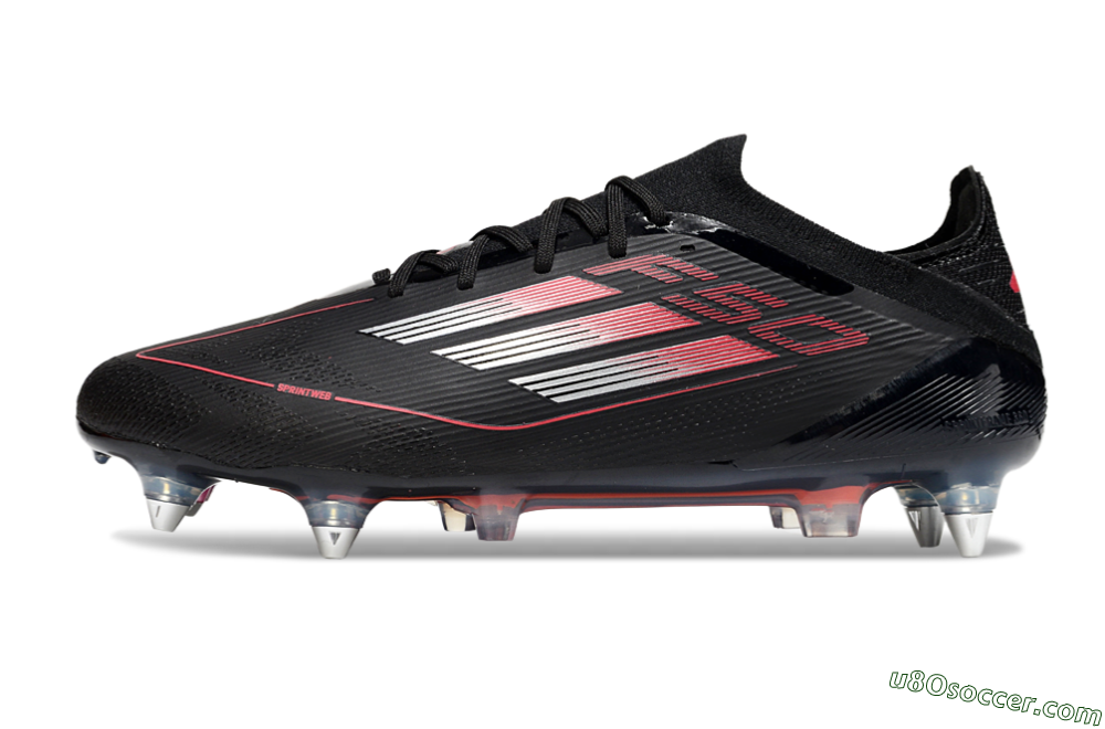 Adidas F50 Elite SG Soft Ground Soccer Cleats - Black/Silver/Red 2