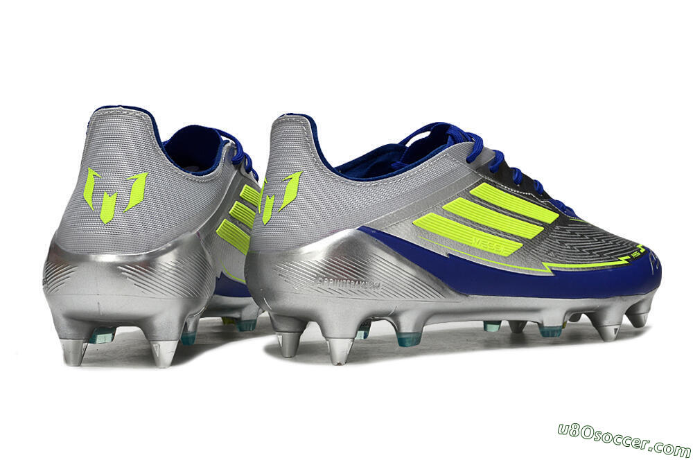 Adidas F50 Elite SG Soft Ground Soccer Cleats - Silver/Yellow/Blue 6
