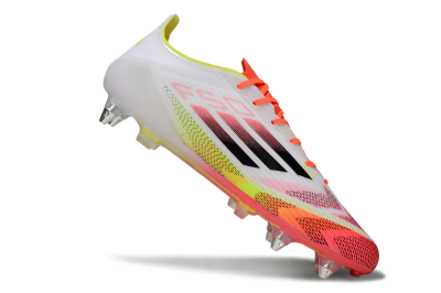Adidas F50 Elite SG Soft Ground Soccer Cleats - White/Red/Yellow