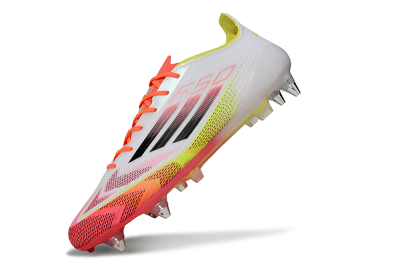 Adidas F50 Elite SG Soft Ground Soccer Cleats - White/Red/Yellow