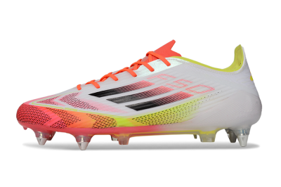 Adidas F50 Elite SG Soft Ground Soccer Cleats - White/Red/Yellow
