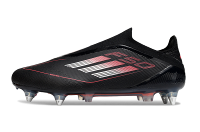 Adidas F50 Elite Laceless SG Soft Ground Soccer Cleats - Black/Silver/Red