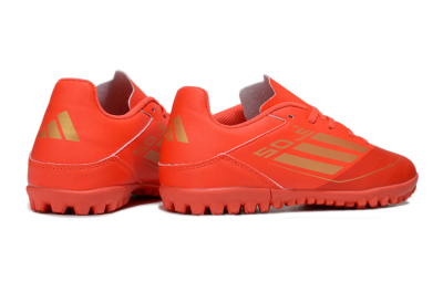 Adidas F50 Club TF Artificial Turf Soccer Shoes - Red/Gold