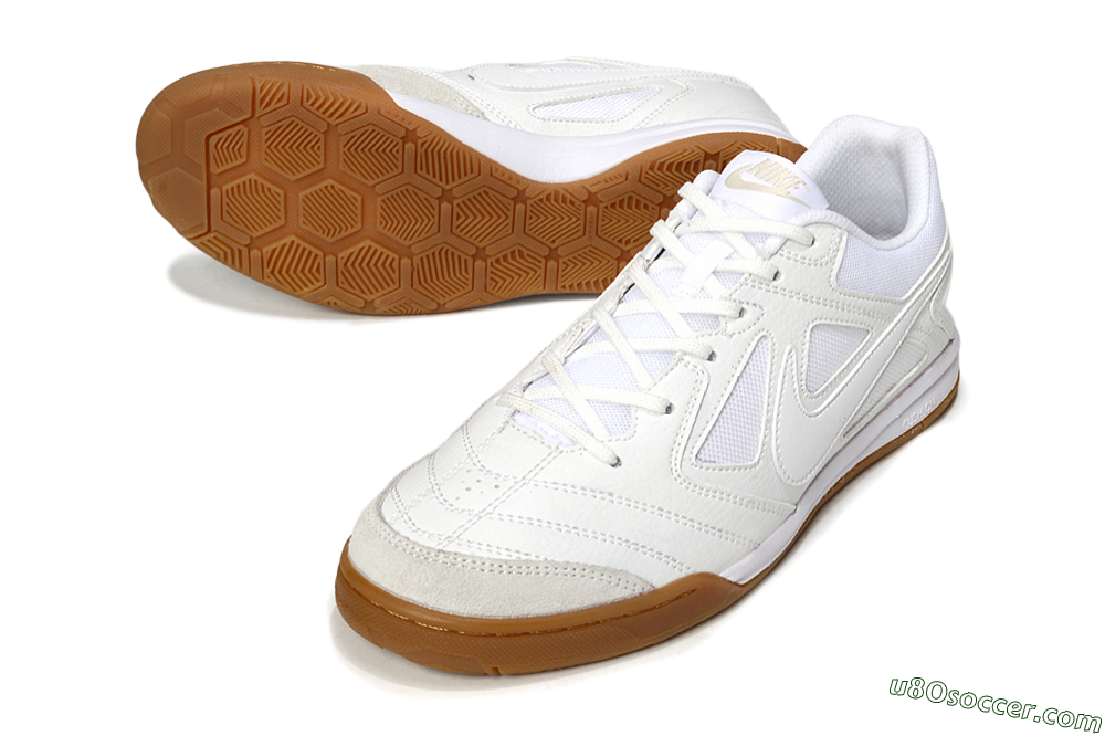 Nike Lunar Gato 2 IC Indoor & Futsal Soccer Shoes - Beige/White 3