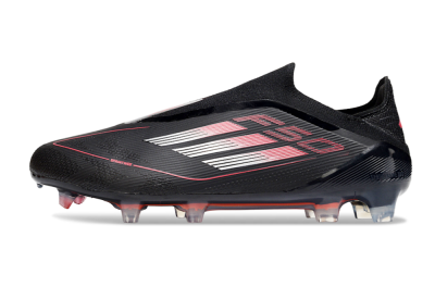 Adidas F50 Elite Laceless FG Firm Ground Soccer Cleats - Black/Silver/Red