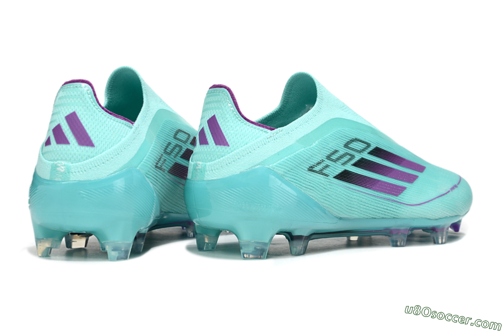 Adidas F50 Elite Laceless FG Firm Ground Soccer Cleats - Jade/Purple/Black 6