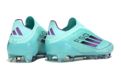 Adidas F50 Elite Laceless FG Firm Ground Soccer Cleats - Jade/Purple/Black