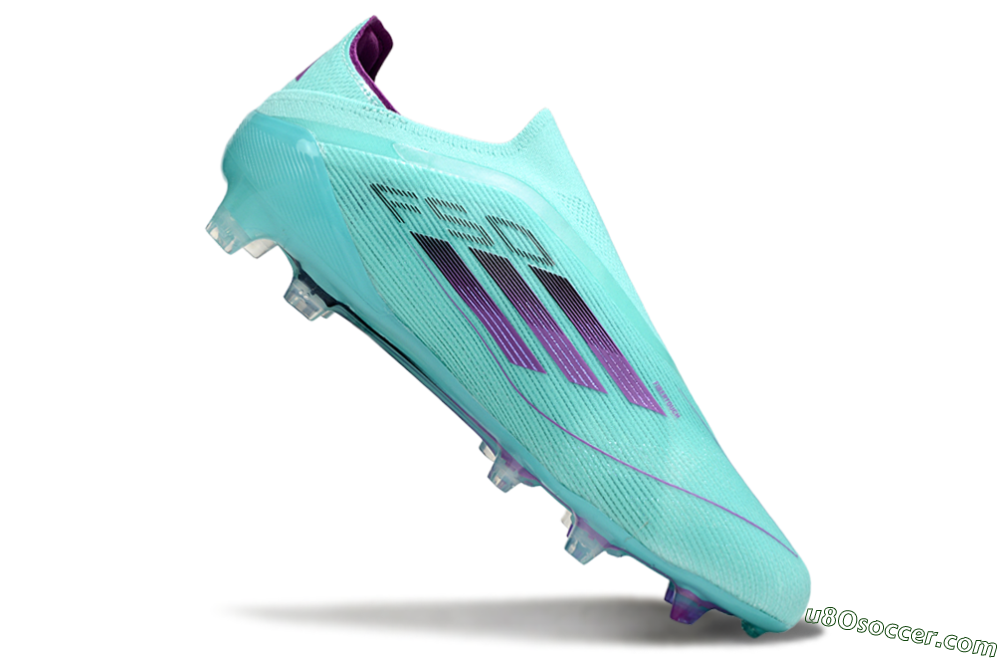 Adidas F50 Elite Laceless FG Firm Ground Soccer Cleats - Jade/Purple/Black 4