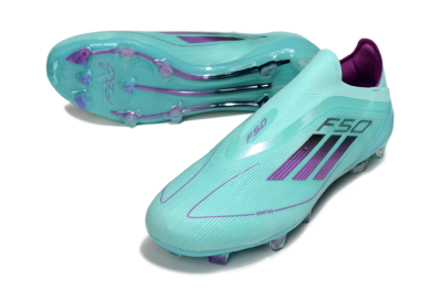 Adidas F50 Elite Laceless FG Firm Ground Soccer Cleats - Jade/Purple/Black