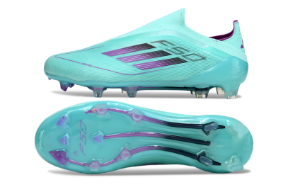 Adidas F50 Elite Laceless FG Firm Ground Soccer Cleats - Jade/Purple/Black