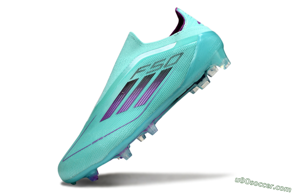 Adidas F50 Elite Laceless FG Firm Ground Soccer Cleats - Jade/Purple/Black 5