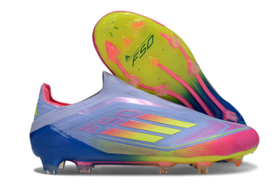 Adidas F50 Elite Laceless FG Firm Ground Soccer Cleats - Blue/Yellow/Red