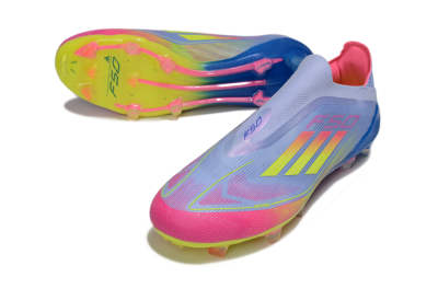 Adidas F50 Elite Laceless FG Firm Ground Soccer Cleats - Blue/Yellow/Red
