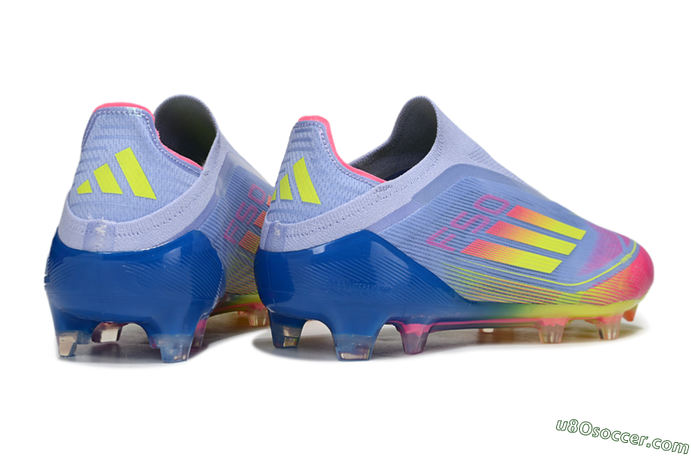 Adidas F50 Elite Laceless FG Firm Ground Soccer Cleats - Blue/Yellow/Red 6