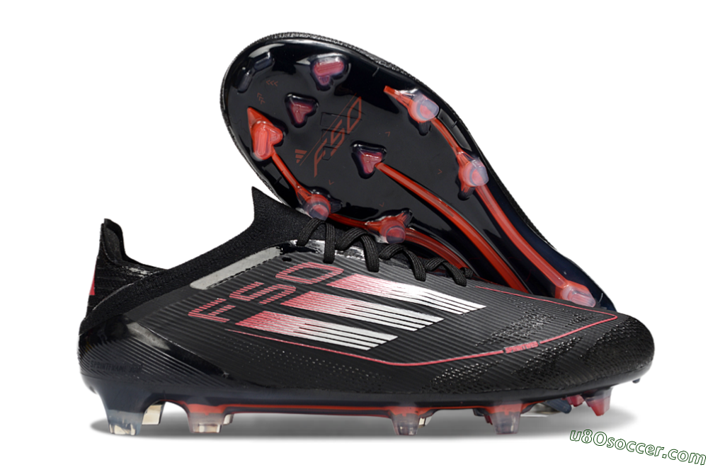 Adidas F50 Elite FG Firm Ground Soccer Cleats - Black/Silver/Red 1