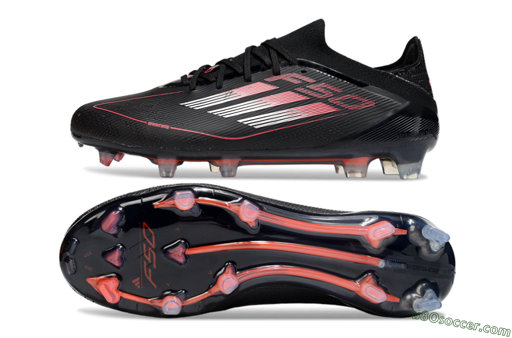 Adidas F50 Elite FG Firm Ground Soccer Cleats - Black/Silver/Red 0