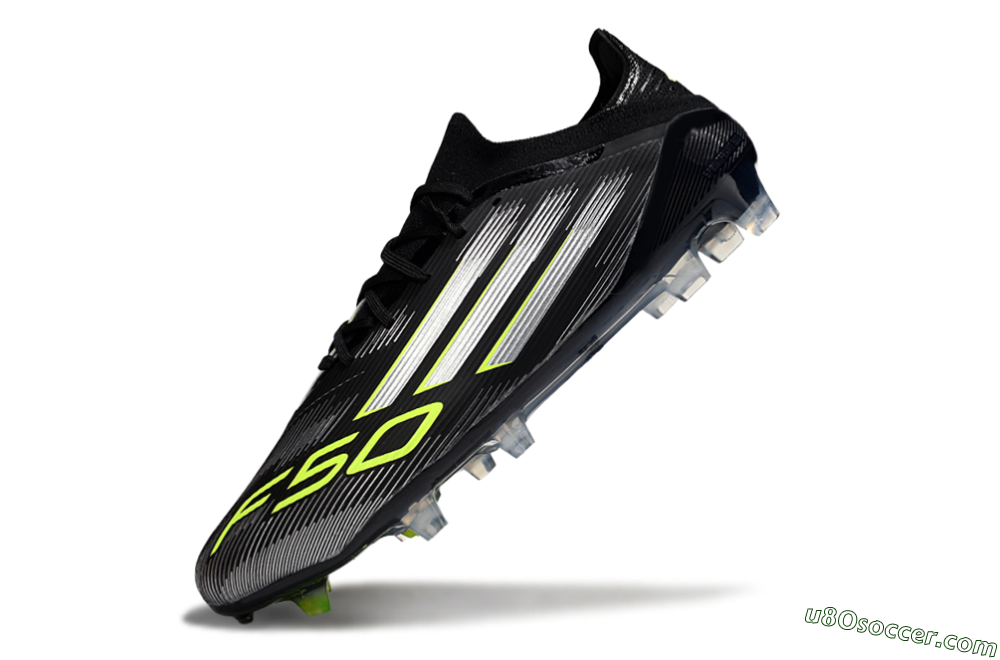 Adidas F50 Elite FG Firm Ground Soccer Cleats - Black/Silver/Yellow 5