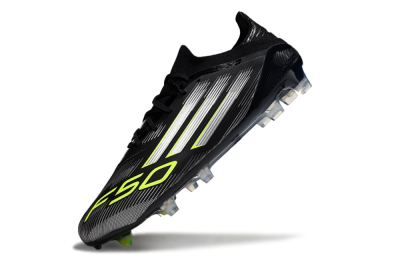 Adidas F50 Elite FG Firm Ground Soccer Cleats - Black/Silver/Yellow