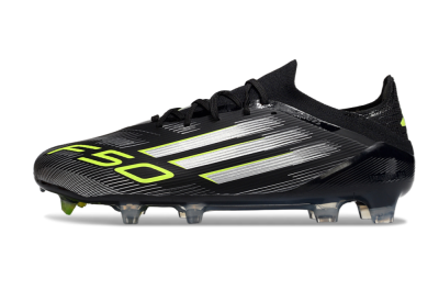 Adidas F50 Elite FG Firm Ground Soccer Cleats - Black/Silver/Yellow
