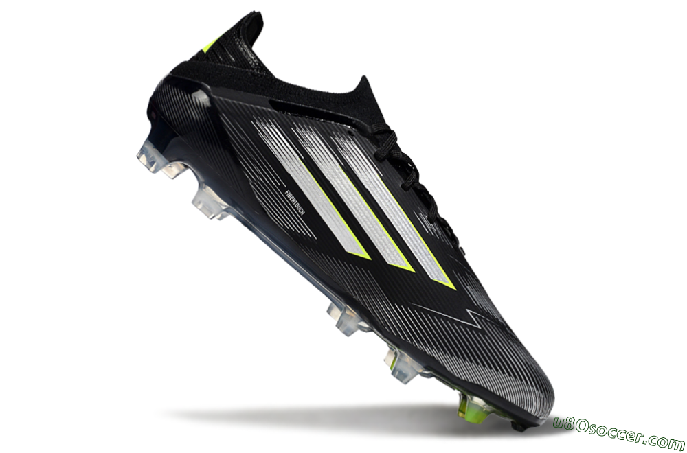 Adidas F50 Elite FG Firm Ground Soccer Cleats - Black/Silver/Yellow 4