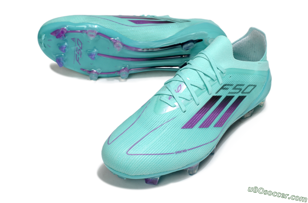 Adidas F50 Elite FG Firm Ground Soccer Cleats - Jade/Purple/Black 3