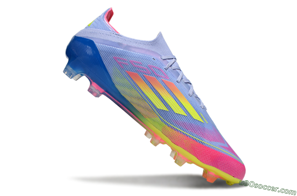 Adidas F50 Elite FG Firm Ground Soccer Cleats - Blue/Yellow/Pink 4