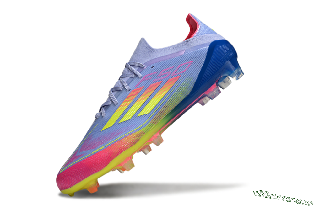 Adidas F50 Elite FG Firm Ground Soccer Cleats - Blue/Yellow/Pink 5