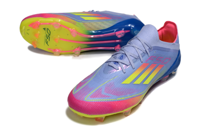 Adidas F50 Elite FG Firm Ground Soccer Cleats - Blue/Yellow/Pink