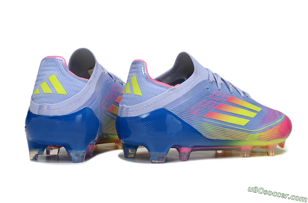 Adidas F50 Elite FG Firm Ground Soccer Cleats - Blue/Yellow/Pink 6
