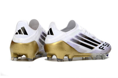 Adidas F50 Elite FG Firm Ground Soccer Cleats - White/Black/Purple/Gold