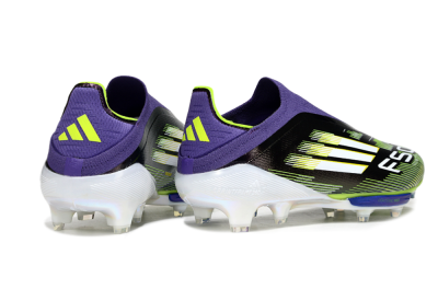 Adidas F50+ Elite Lightstrike Pro Laceless FG Firm Ground Soccer Cleats - Purple/White/Yellow