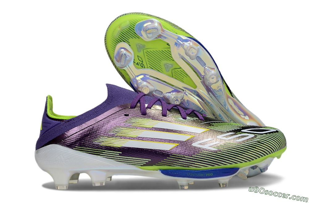 Adidas F50+ Elite Lightstrike Pro FG Firm Ground Soccer Cleats - Purple/White/Yellow 1